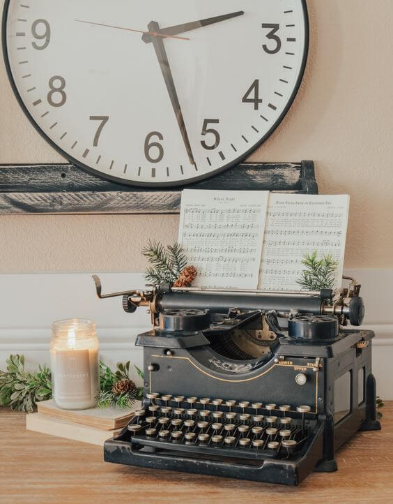idee per decorare casa con la macchina da scrivere