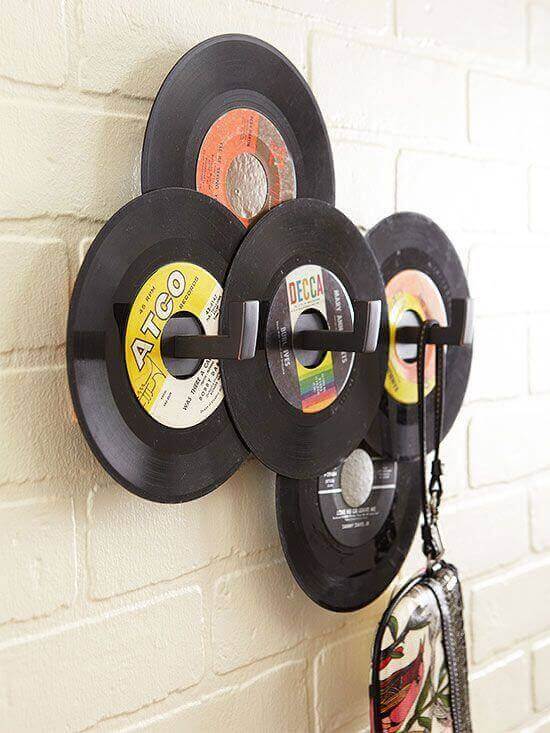 riciclare oggetti con dischi in vinile
